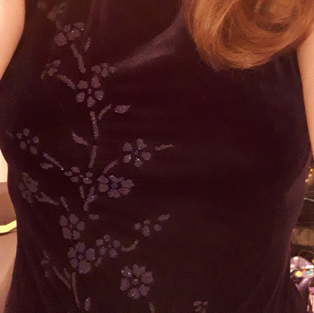 90's VINTAGE Velvet Plum Vintage Dress